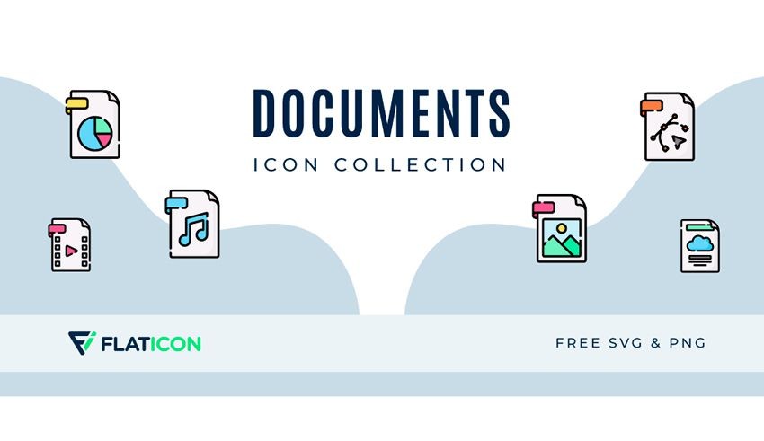 850x491 Freebie Document Folder Icon Collection