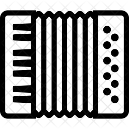 256x256 Folk Music Icon Of Line Style