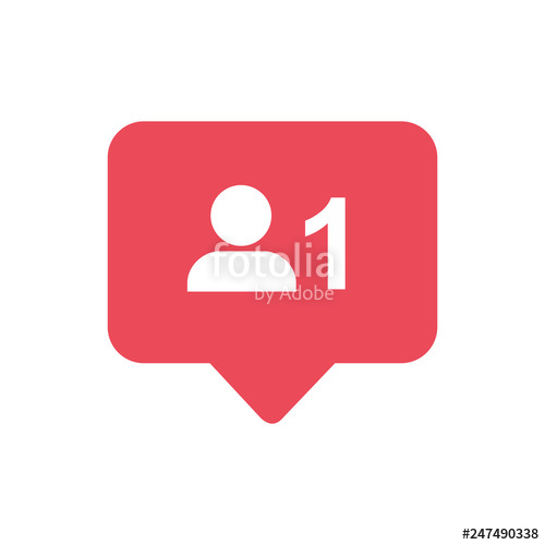 500x500 Notification Icon, Follow Icon Vector Stock Image And Royalty