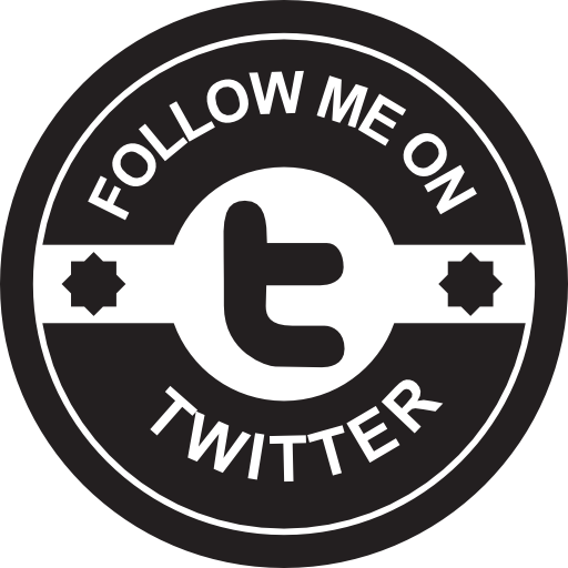 512x512 Follow Me On Twitter Social Badge Icons Free Download