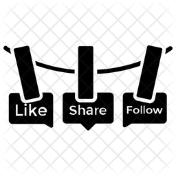 256x256 Follow Us Icon Of Glyph Style