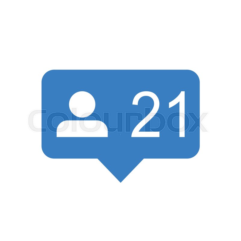 800x800 Like, Comment, Follower Icon Blue Stock Vector Colourbox