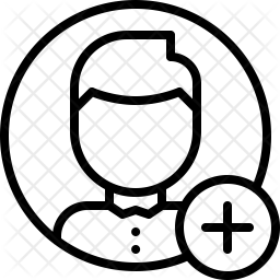256x256 Add Follower Icon Of Line Style