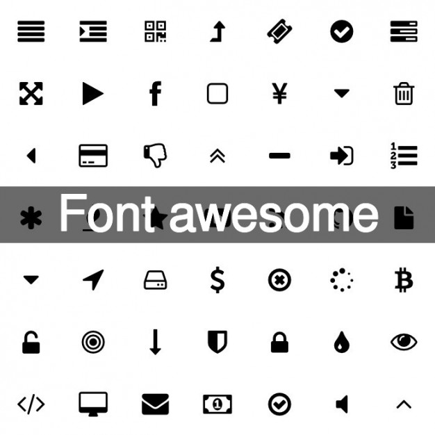 626x626 Awesome Font Icons Vector Free Download