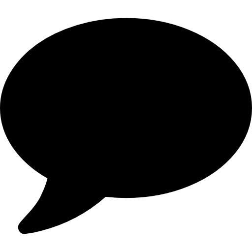 512x512 Comment Black Oval Bubble Shape