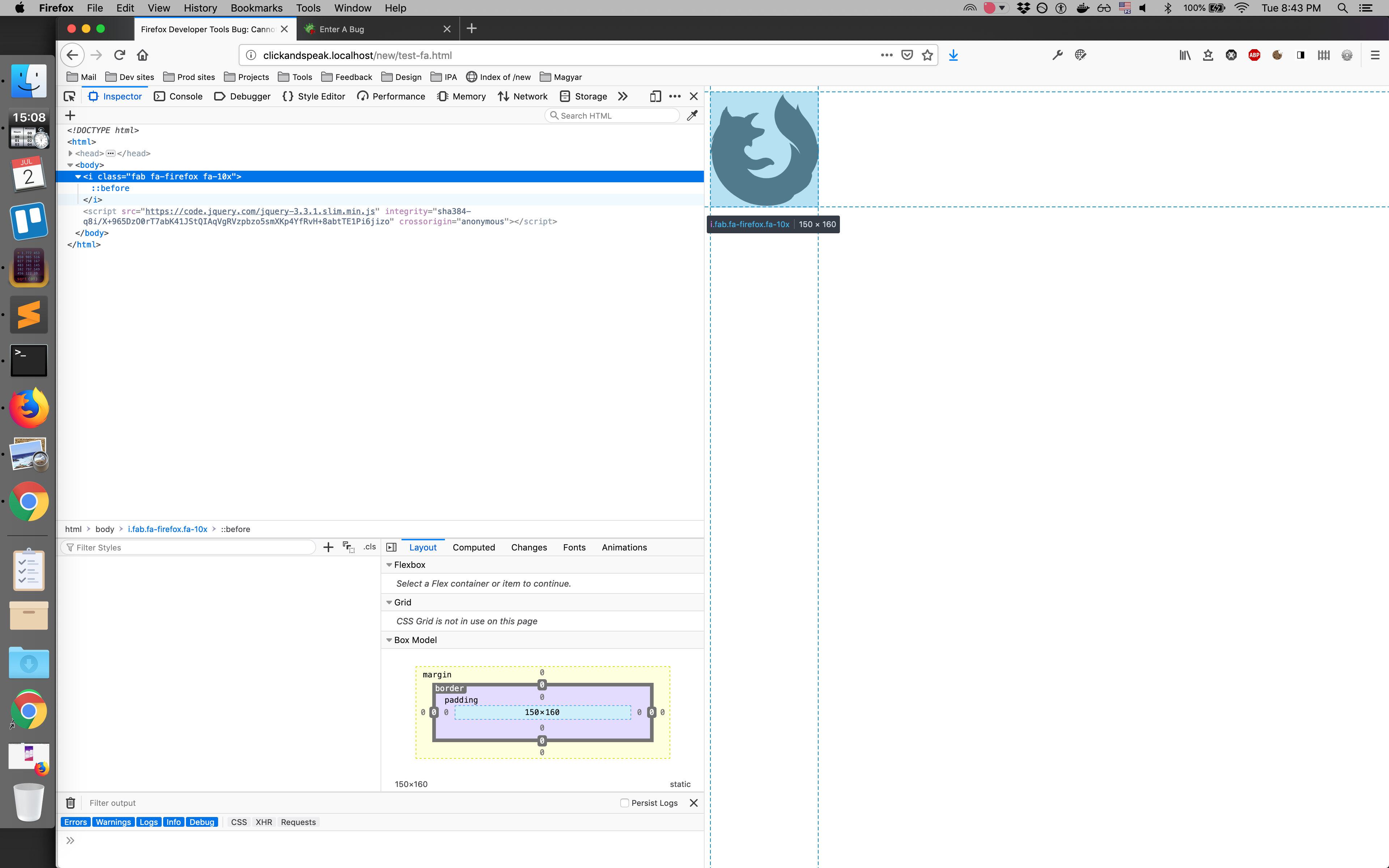 3840x2400 Firefox Cannot Inspect Font Awesome Pro Icon