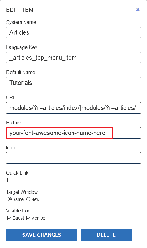 480x810 How To Add Font Awesome Icons To The Navigation Menu