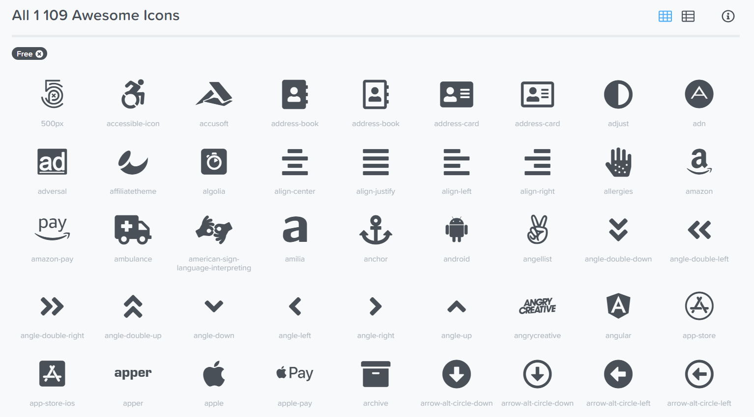 1534x850 Font Awesome Icon Sets