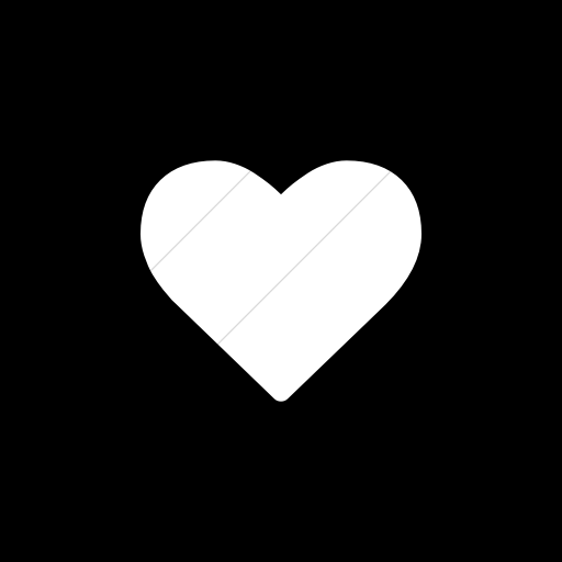 512x512 Iconsetc Flat Square White On Black Bootstrap Font Awesome Heart
