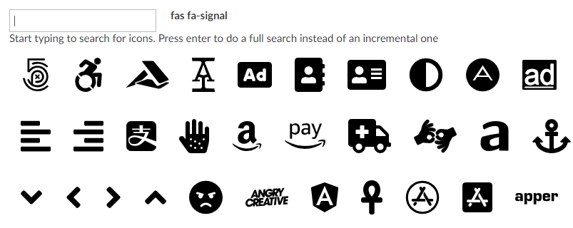 803x320 Font Awesome Icon Finder