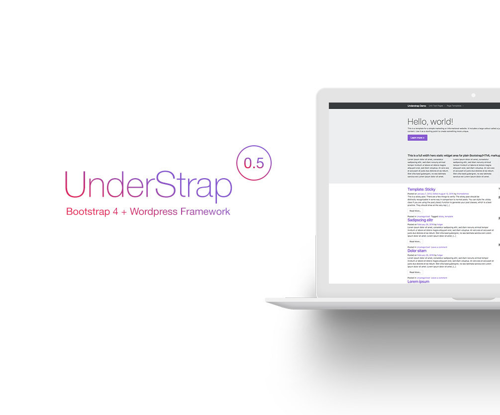 1005x834 Wordpress + Bootstrap Theme Framework