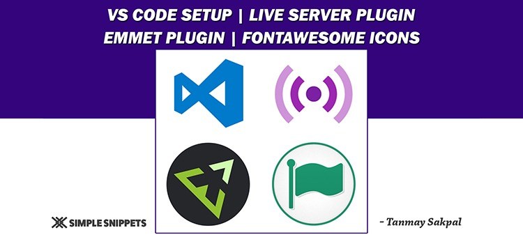 750x350 Vs Code Setup Live Server Plugin Emmet Plugin Color Theme