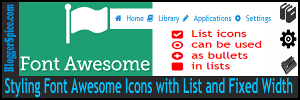 600x200 Styling Font Awesome Icons With List And Fixed Width