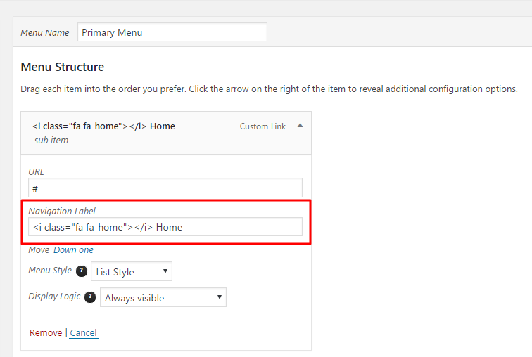 756x508 Using Font Awesome Icons In Main Menu Video Pro