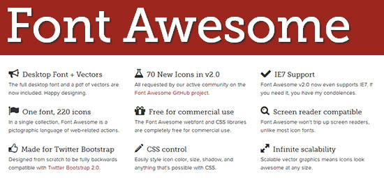 550x255 Font Awesome Icons For Bootstrap Example Guide