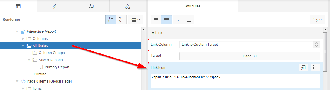 1102x303 Interactive Report With A Font Awesome Edit Icon Apex At Work