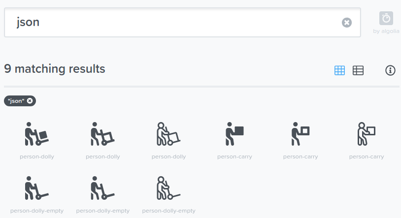 814x443 Searching For Json In The Icon Search Returns The Person Carry