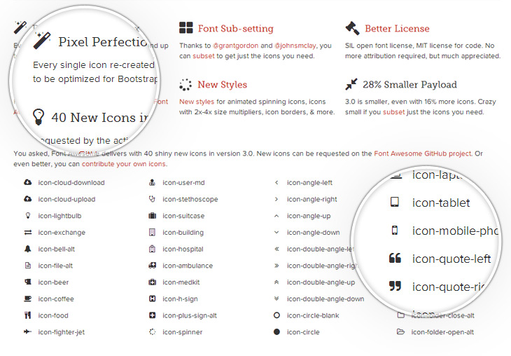 730x508 Font Awesome Icons