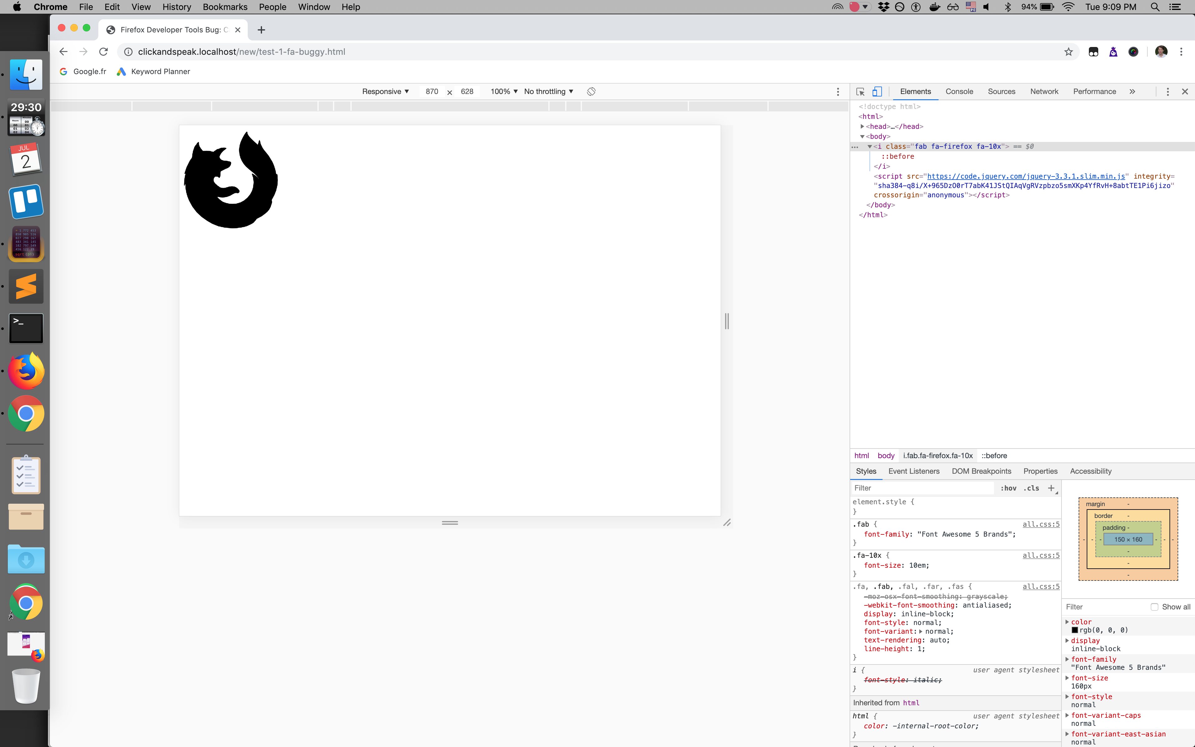 3840x2400 Firefox Cannot Inspect Font Awesome Pro Icon
