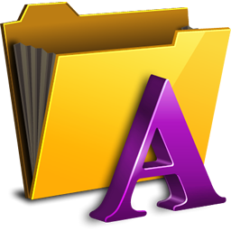256x256 Folder My Font Icon