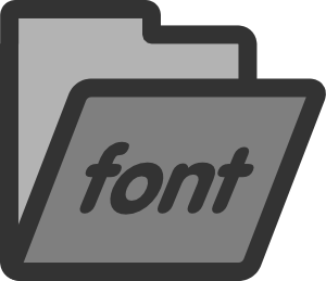 300x259 Font Folder Icon Clip Art