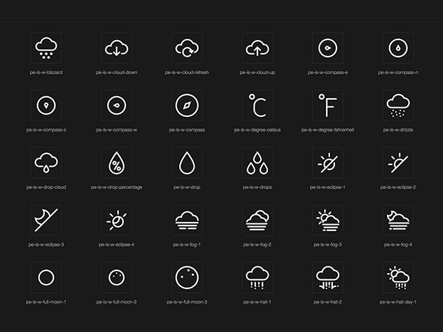 640x480 Weather Icons