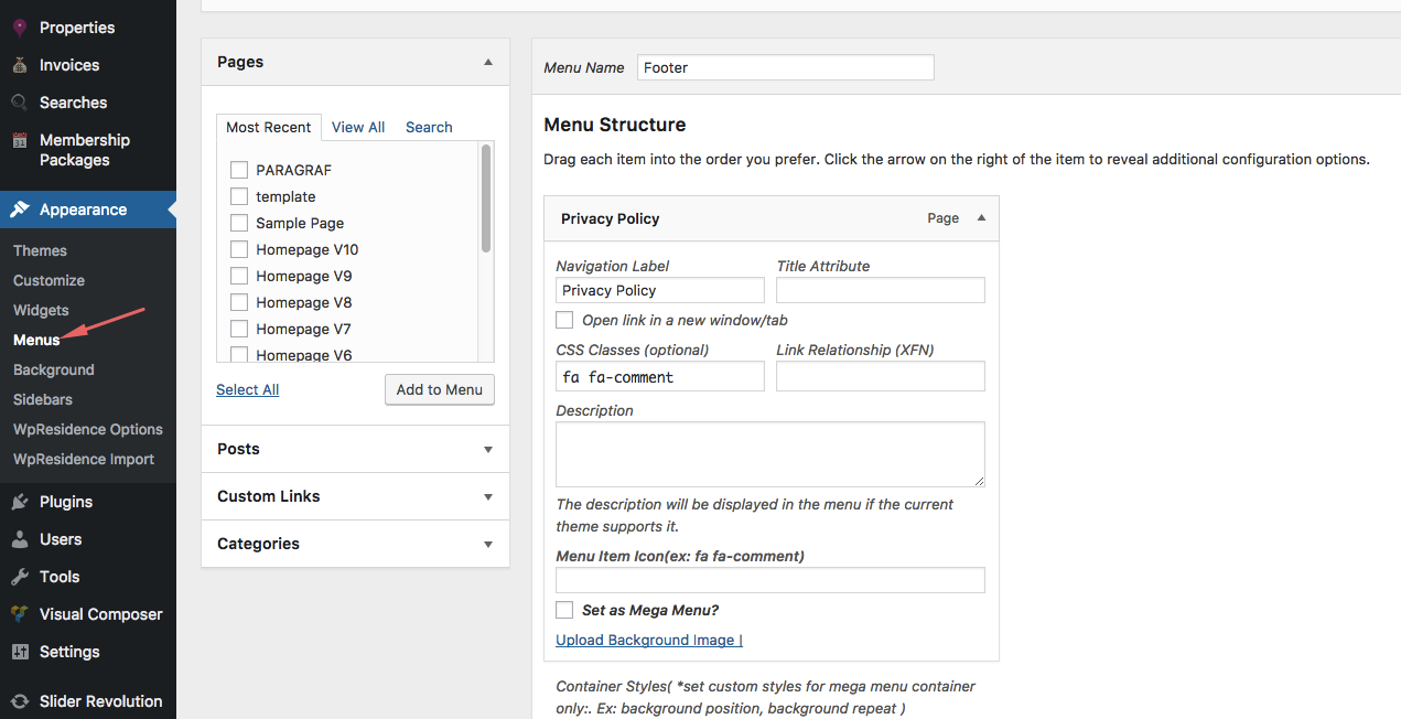 1271x652 Add Font Awesome Icon To Menus