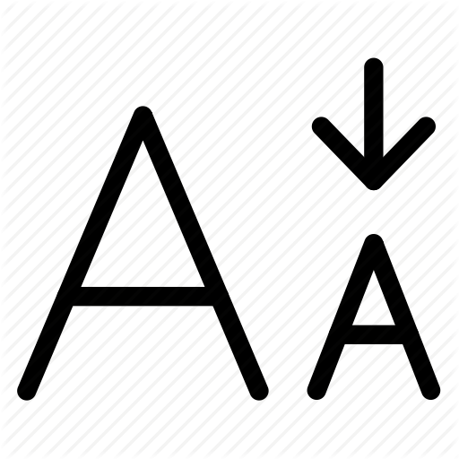 512x512 Document, Font, Size, Smaller, Text Icon