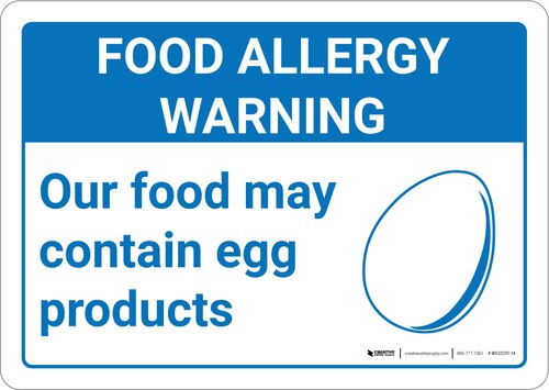 500x355 Warning Food Allergy Warning Food May Contain Egg With Icon