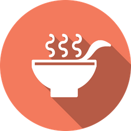 256x256 Food, Drink, Healthy, Hot, Soup, Bowl, Spoon Icon Of Glyph Style