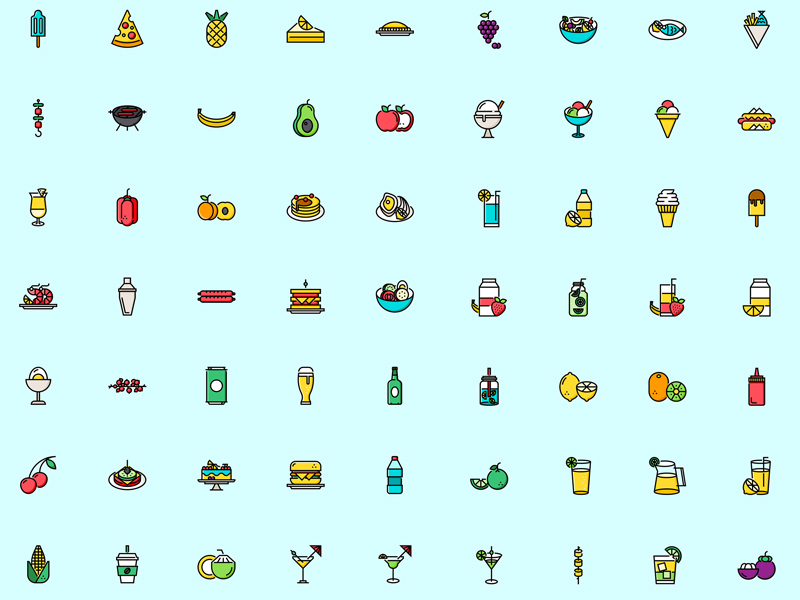 800x600 Summer Food And Drink Icon Set Sketch Freebie