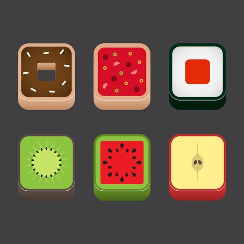 490x490 Food App Icon Vector