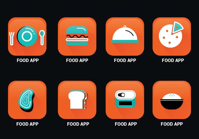 700x490 Food App Icon Vector Pack
