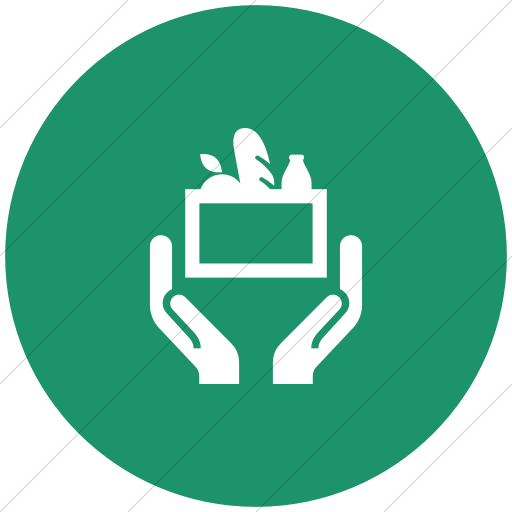 512x512 Iconsetc Flat Circle White On Aqua Iconathon Food Bank Icon