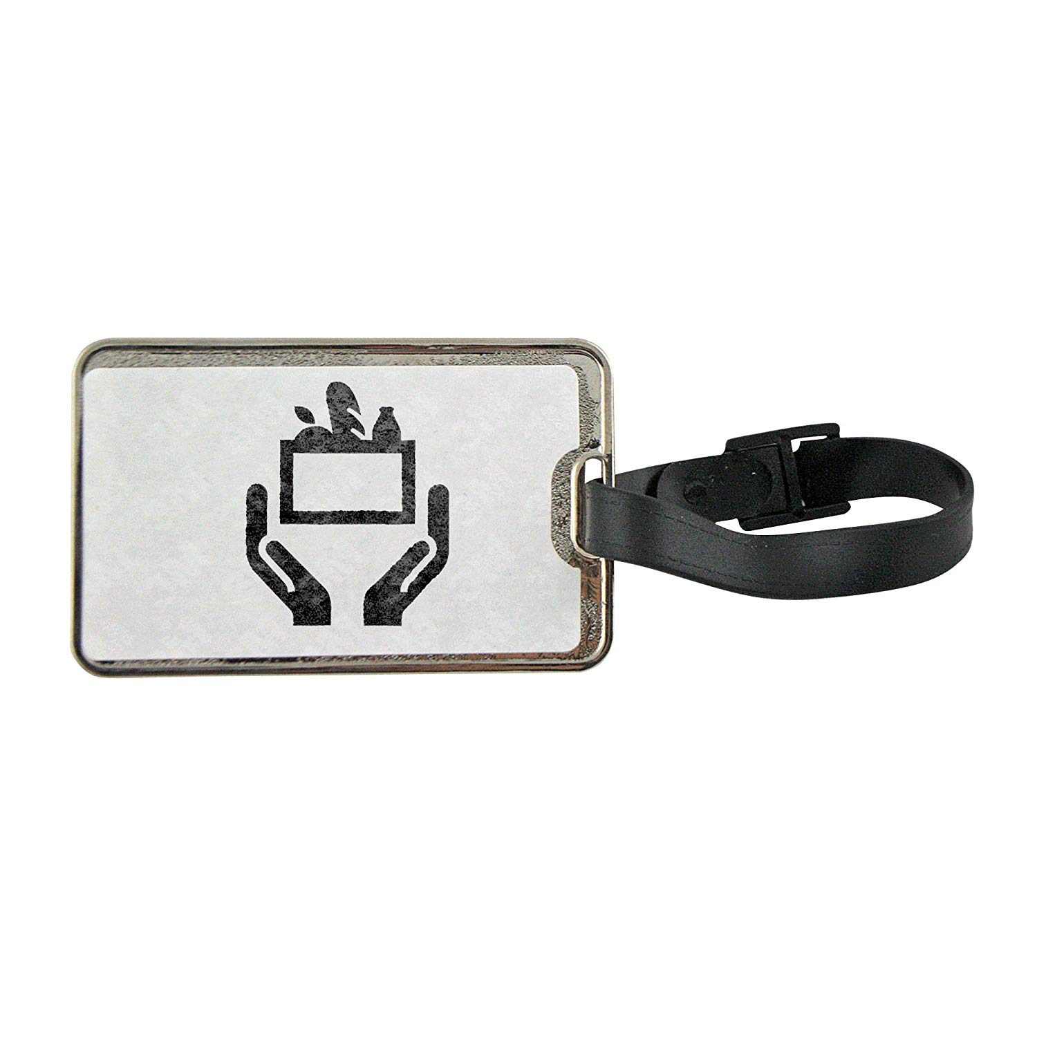 1500x1500 On Sale Metal Luggage Tag With Food Bank Icon