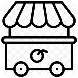 256x256 Food Cart Icon Of Line Style