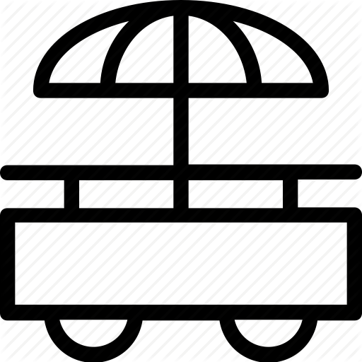 512x512 Food Stand, Food Truck, Food Vending, Food Wagon, Vending Cart Icon