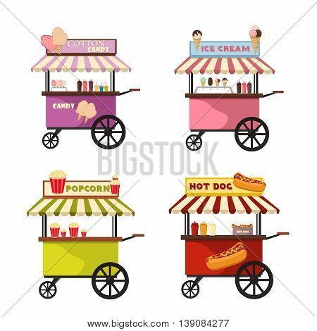 450x470 Vector Illustration Of Food Truck Icon Designs Cartoon Food Trucks