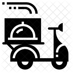 256x256 Food Delivery Icon Of Glyph Style