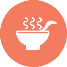256x256 Food, Drink, Healthy, Hot, Soup, Bowl, Spoon Icon Of Glyph Style