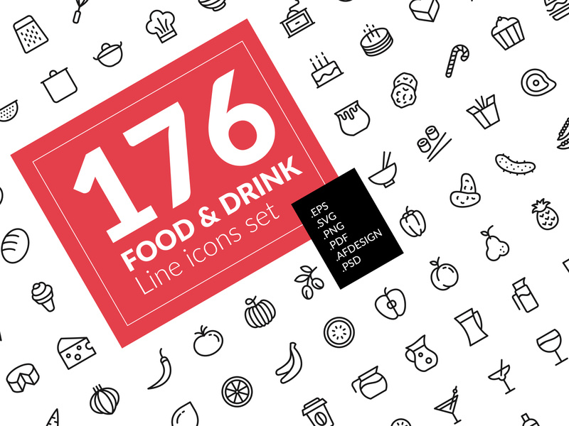 800x600 Food Drink Icons Set