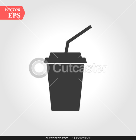 450x464 Paper Cup Icon In Flat Style Drink Icon Fast Food Vector