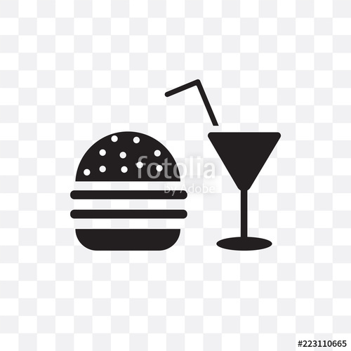 500x500 Fast Food Icon Isolated On Transparent Background Simple