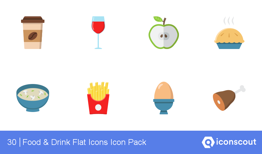 896x528 Download Food Drink Flat Icons Icon Pack