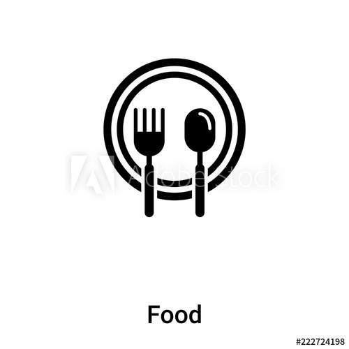 500x500 Food Icon Vector Isolated On White Background, Logo Concept