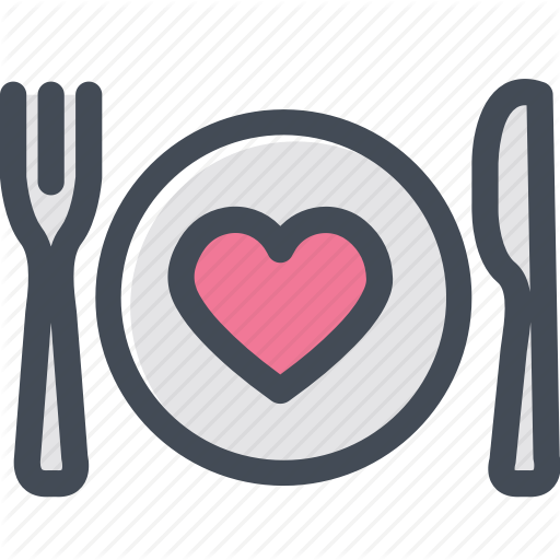 512x512 Dish, Favorite Food, Food, Heart, Silverware Icon