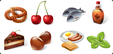 389x186 Food Icons With Custom Icon Design Service