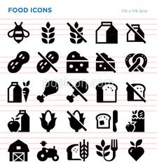 Food Vector Icon Set 224x240 Food Vector Icon Set