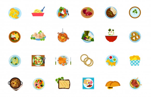 Traditional Food Icon Set Vector Free Download 626x404 Traditional Food Icon Set Vector Free Download