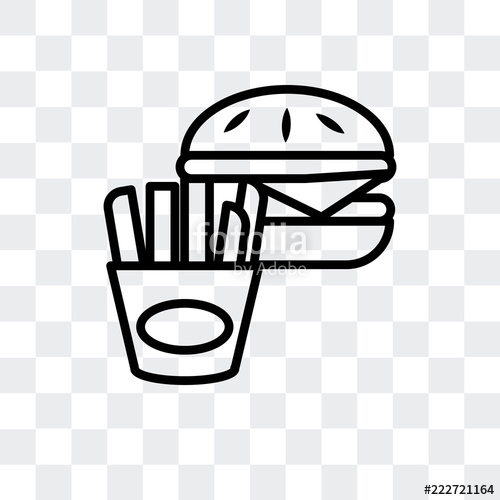 Fast Food Icon Isolated On Transparent Background Modern 500x500 Fast Food Icon Isolated On Transparent Background Modern